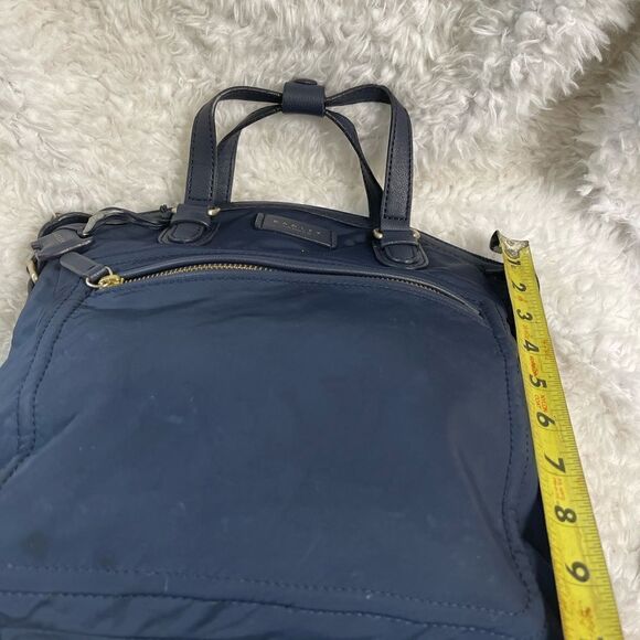 Radley London Navy Blue Nylon Spring Park  medium Backpack gold tone h… - Picture 4 of 12